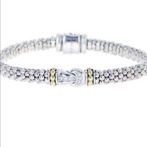Lagos silver/ gold with diamonds bracelet